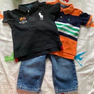 Polo Ralph Lauren toddler jeans and two polo shirt